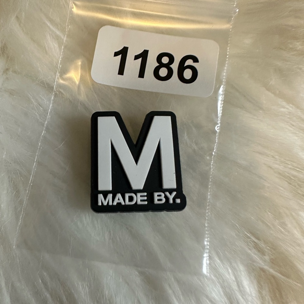 croc charm Black and White Accessory